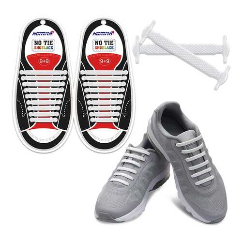 Шнурки для обуви Lumo силиконовые LM-SLS-01 белые в Эконика