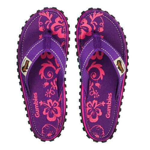 Шлепанцы женские Gumbies Islander Canvas Purple Hibiscus 2020 (36) в Эконика