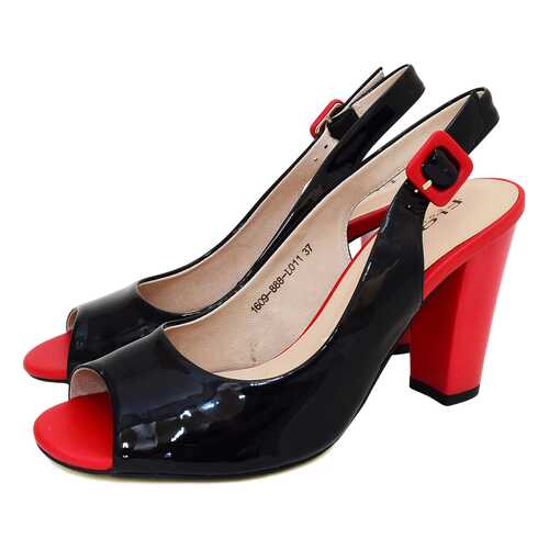 Туфли женские Flona 1609-888-L011 черные, красные 40 RU в Эконика